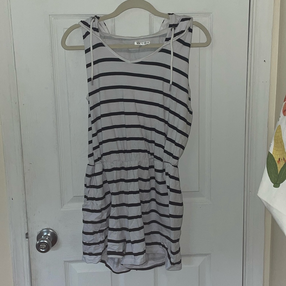 Venus- Stripped beach Romper